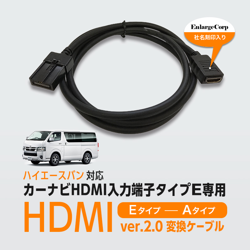 最大18Gbps TOYOTA ハイエースバン 対応 HDMI2.0 タイプ E to タイプ A 変換ケーブル 1.5ｍ