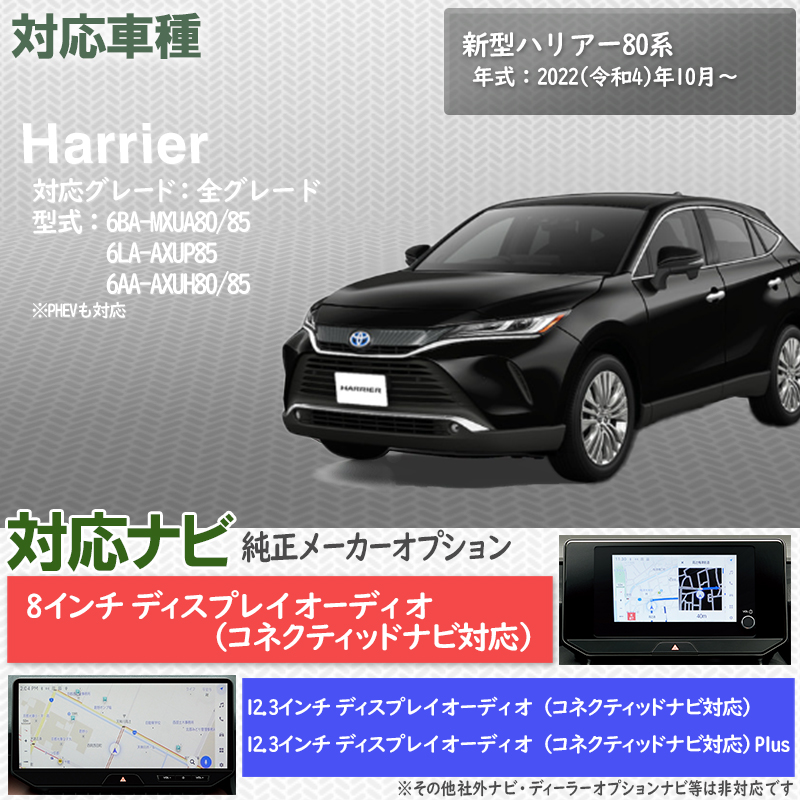 80ハリアー用全画面表示キット - 車外アクセサリー