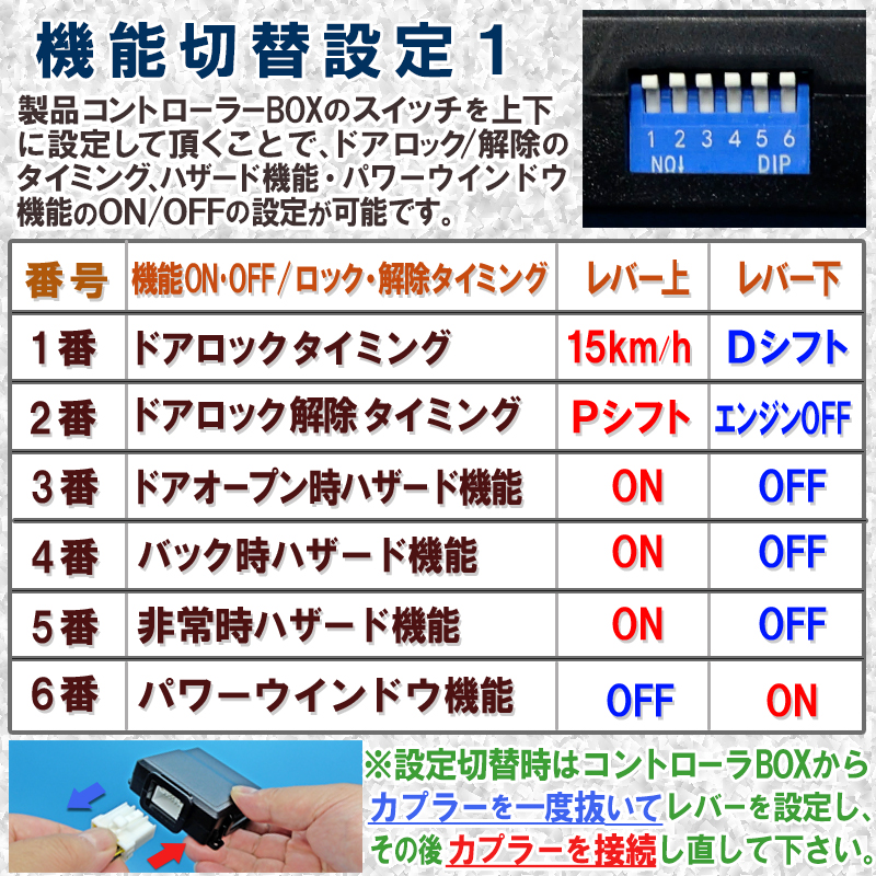 キーレスで連動ミラー格納キット+オートパワーウィンドウ プリウス