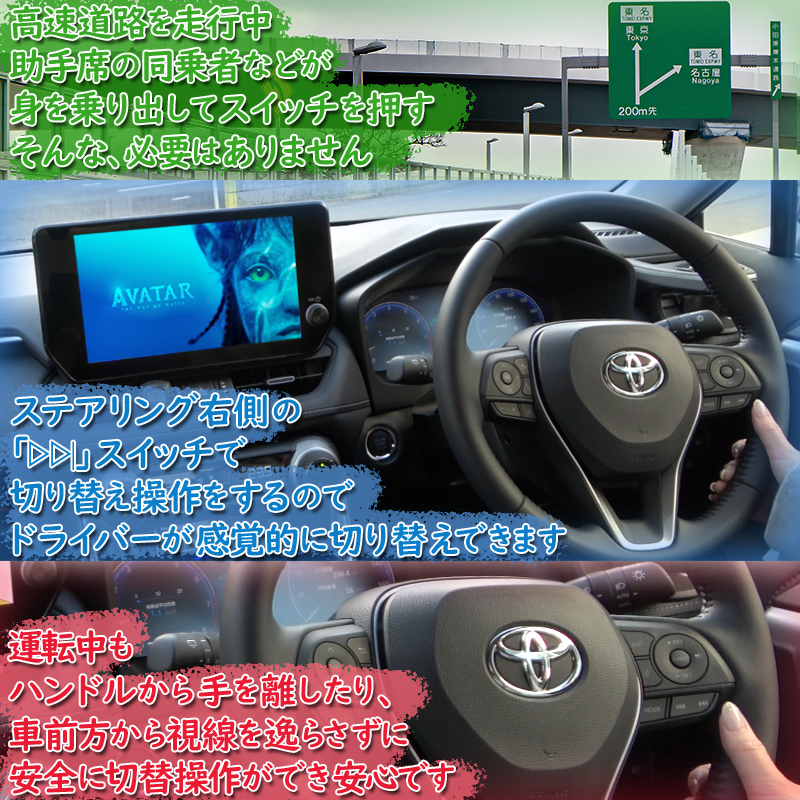 トヨタ RAV４ ディスプレイオーディオ(コネクテッドナビ対応) 8インチ/10.5インチ TVキャンセラー ナビ案内対応Ver 【特許出願済み】