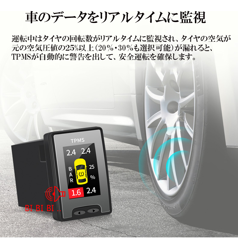トヨタ車専用 液晶モニター型タイヤ空気圧監視警報システム
