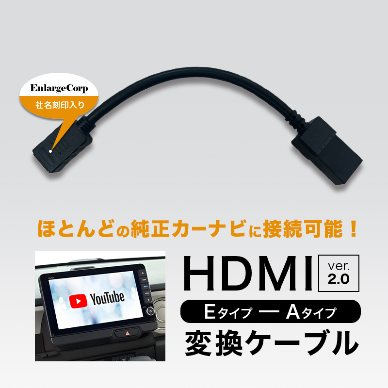 最大18Gbps HDMI 2.0 タイプ E to タイプ A 変換ケーブル 15cm