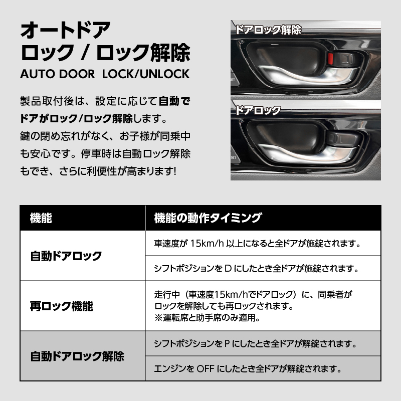 ホンダ CR-V R8年2月～対応 車速連動オートドアロック 8大機能搭載