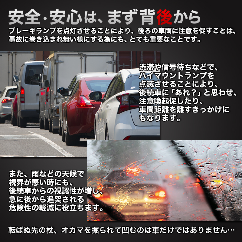 新型フリード ハイマウントストップランプ点滅キット_後続車両への被視認性の確率