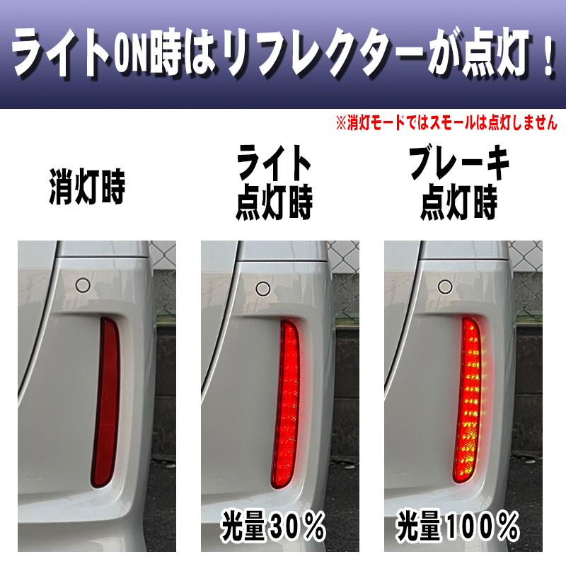テールランプ全灯化LEDリフレクターセット HONDA N-BOXカスタム専用_2