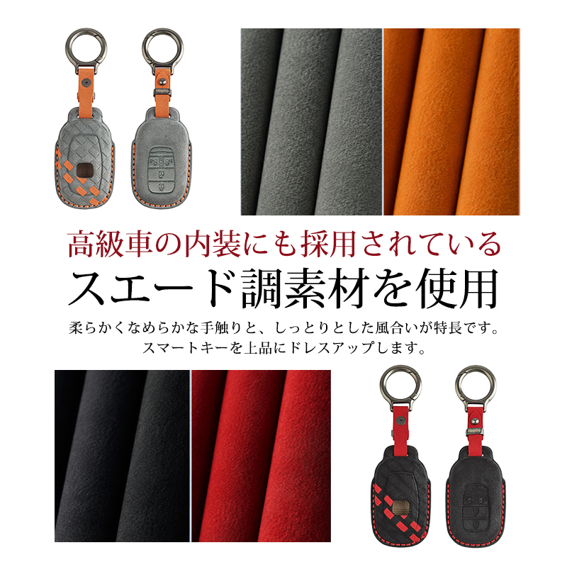 HONDA ホンダ N-BOX |N-BOX CUSTOM |N-BOX JOY |JF5 / JF6 対応 4ボタン スマートキーケース_布の説明画像