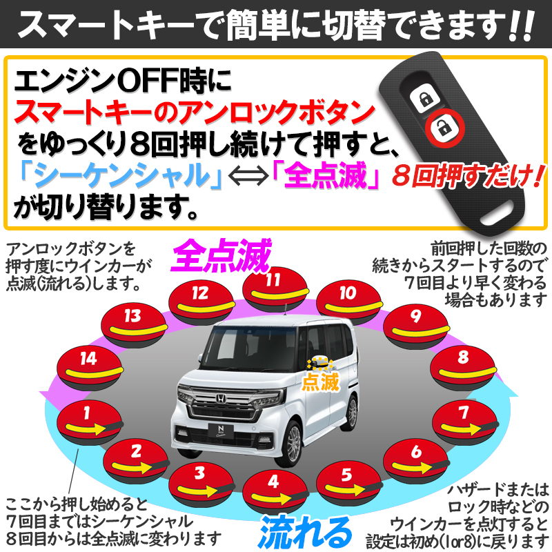 HONDA_N-box対応_ドアミラーシーケンシャルウインカー
