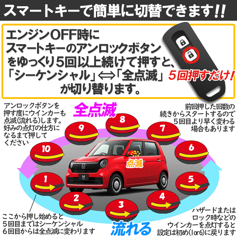 HONDA_Nシリーズ_フィット当対応_ドアミラーシーケンシャルウインカー