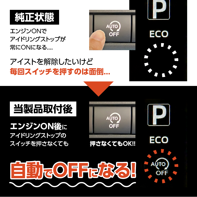 三菱 デリカミニ 対応 アイドリングストップキャンセラー カプラーオンで簡単取り付け_当製品取り付け画像