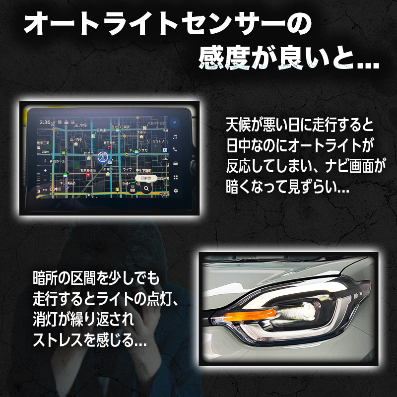 TOYOTA シエンタ 対応 オートライトセンサーカバー top画像