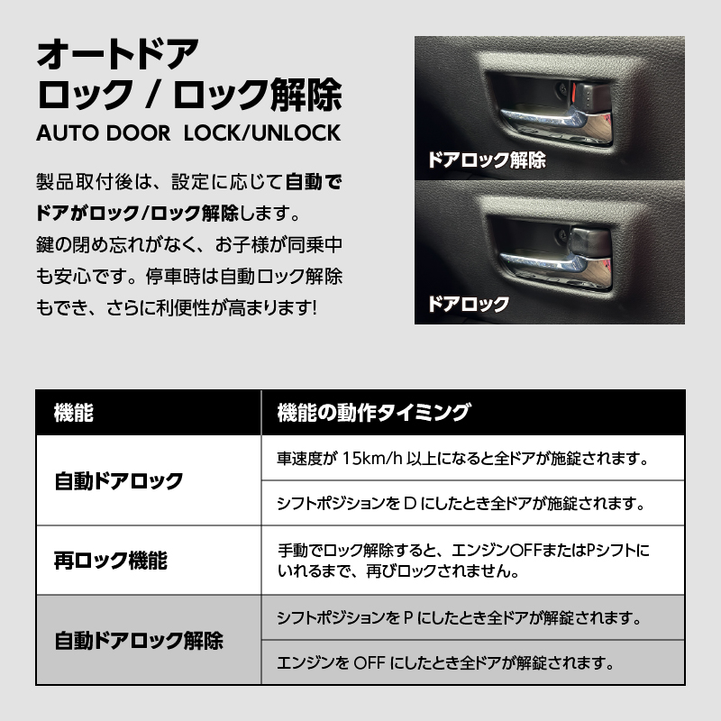 SUZUKI ハスラー対応 車速連動オートドアロック&ハザードシステム