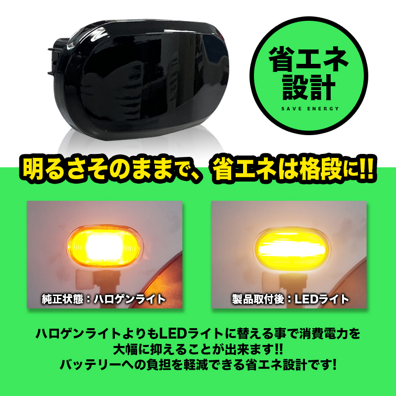 スズキ ジムニーノマド 対応 LEDサイドマーカー 左右セット ドレスアップ カスタム パーツ 省エネ