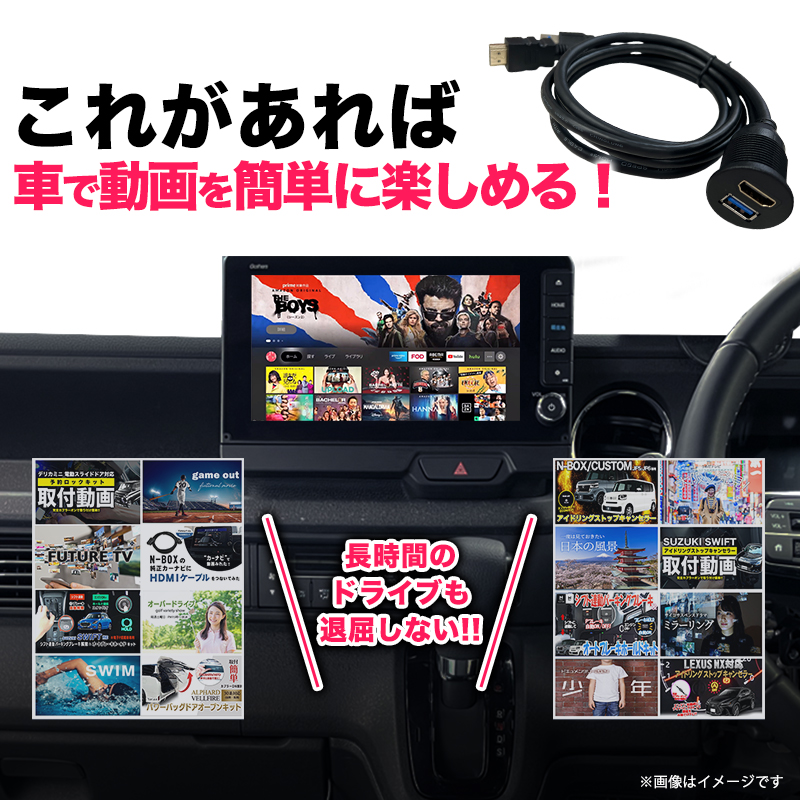 スズキ スペーシア スペーシアカスタム スペーシアギア MK94S/MK54S 専用 USB + HDMI ケーブルソケットセット_紹介