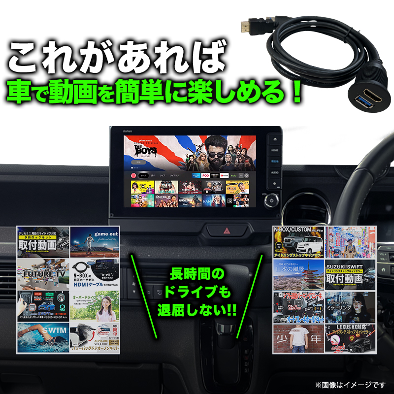 SUZUKI車 汎用 USB + HDMI ケーブルソケットセット_紹介