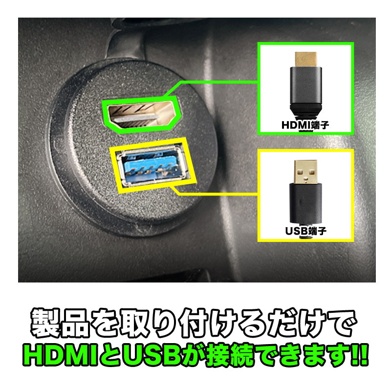SUZUKI車 汎用 USB + HDMI ケーブルソケットセット_説明画像