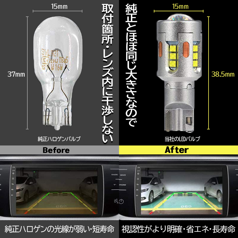 クロスビー 対応 T16 LEDバックランプ 製品比較