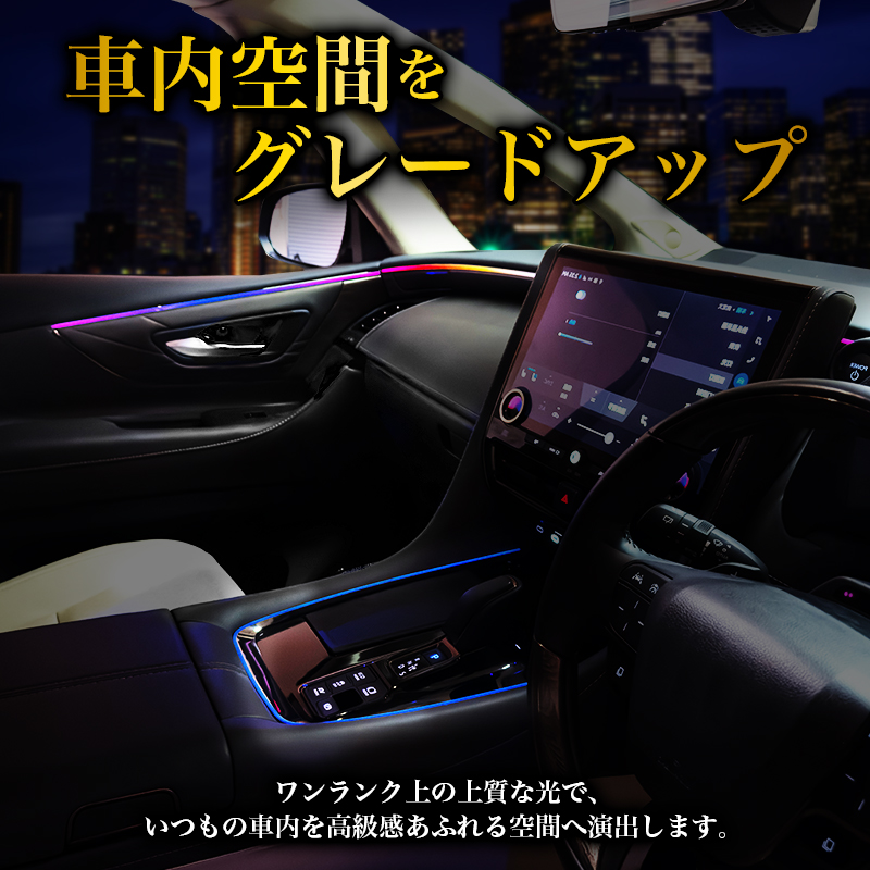TOYOTA アルファード ヴェルファイア 40系 専用 LEDアンビエントライトキット 無段階調光 スマホアプリ操作可能 室内照明