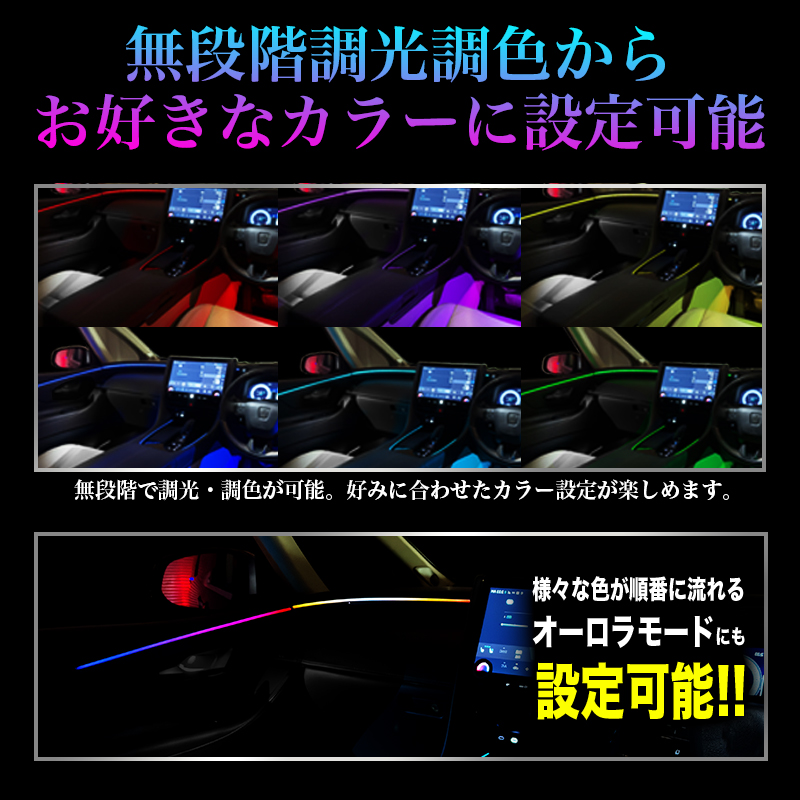 TOYOTA アルファード ヴェルファイア 40系 専用 LEDアンビエントライトキット 無段階調光 スマホアプリ操作可能 室内照明