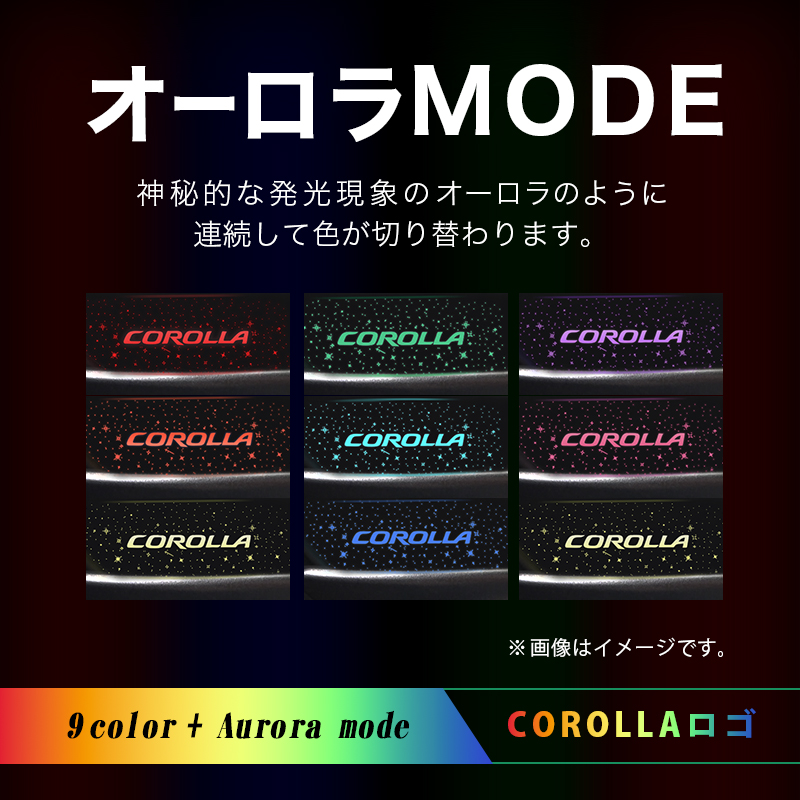 TOYOTA カローラ 汎用 インナーハンドル LEDイルミネーションライト_カラーイメージ画像