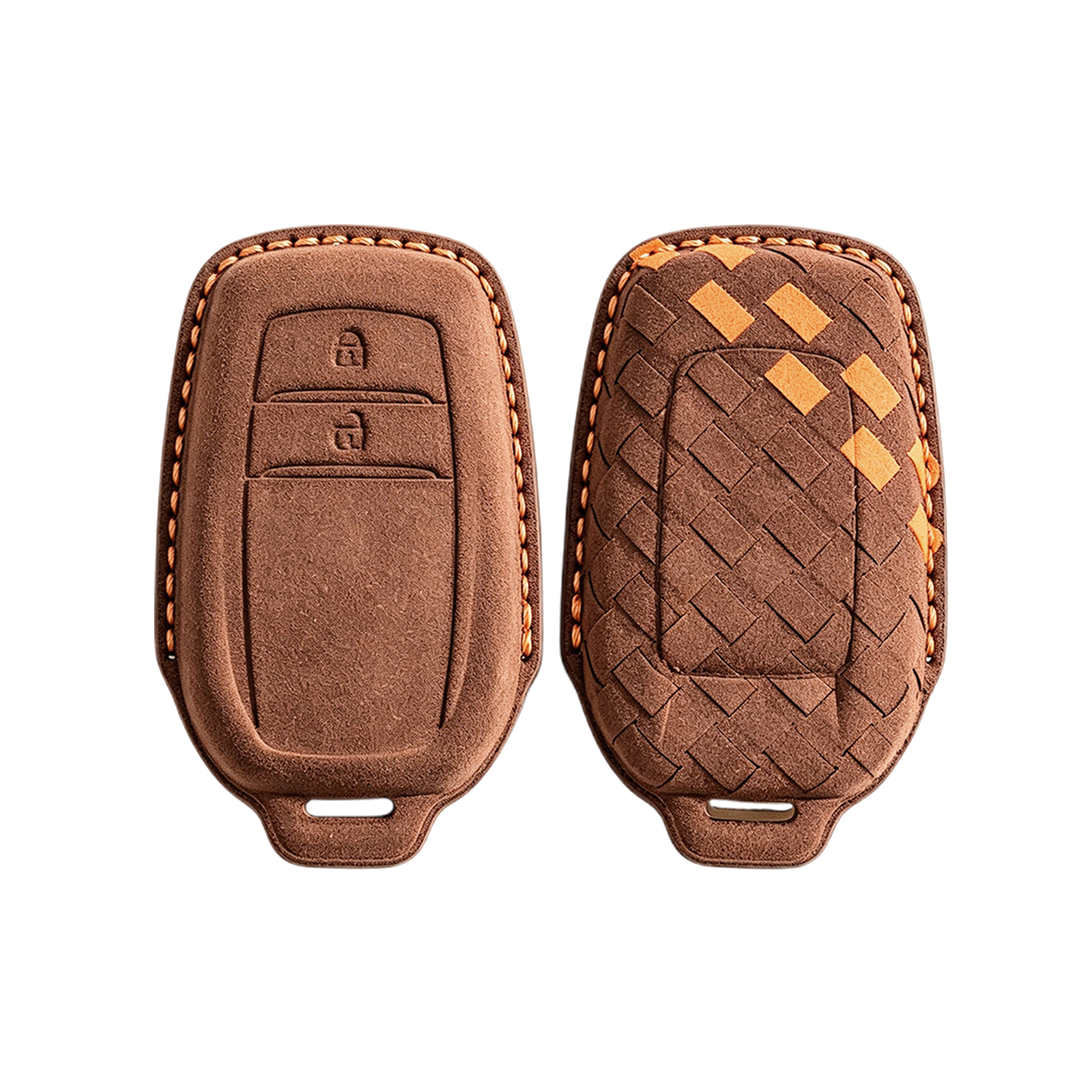 TOYOTA GRカローラ 対応 2ボタン スマートキーケース_3ボタン ブラウン
