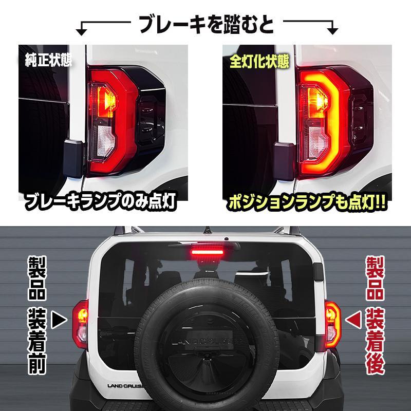 TOYOTA ランドクルーザー FJ 対応 ブレーキランプ 全灯化キット