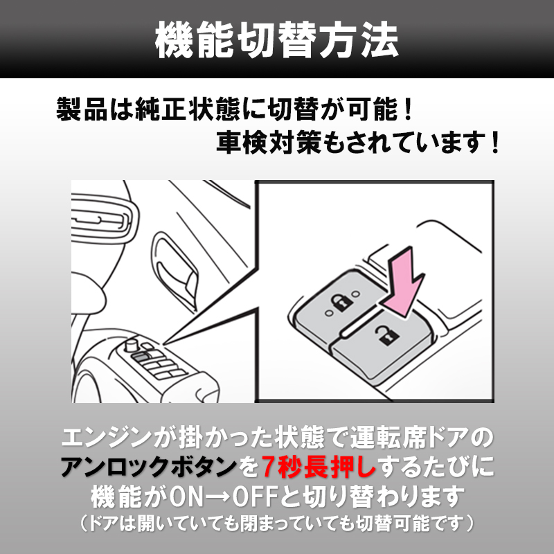 プリウス50系エンジンかけたままロックができるキット アイドリングドアロック