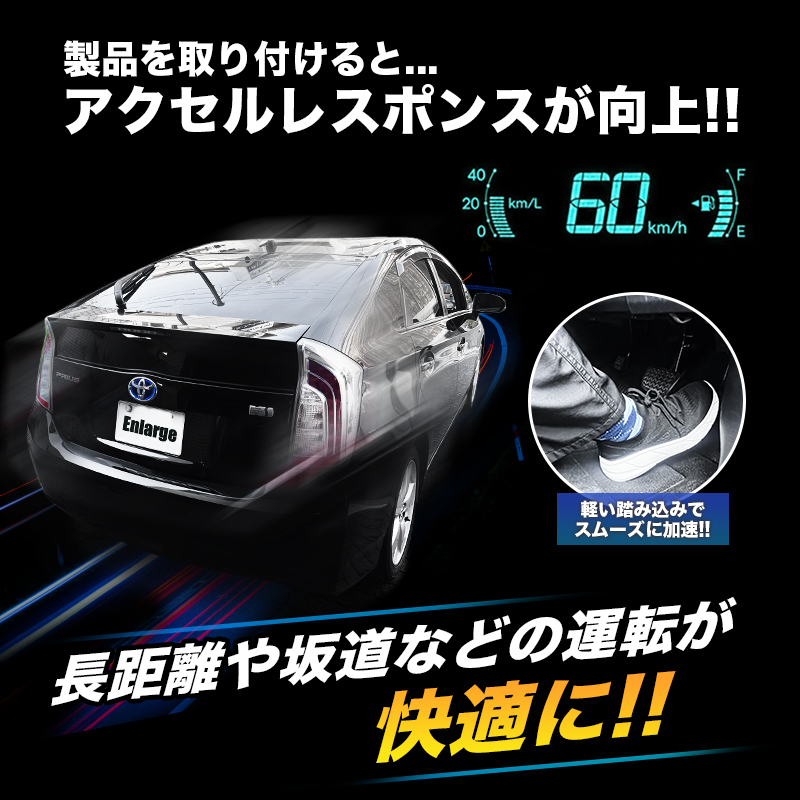 プリウス 30系 後期 (H23年12月～H27年11月まで )  パワースロットルコントロールキット_機能を取り付けると