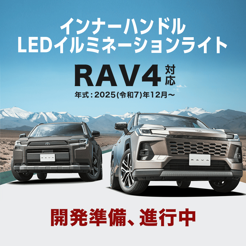 TOYOTA RAV4 新型 60系 AXAN64 対応 インナーハンドルLEDイルミネーションライト（R7年12月～）