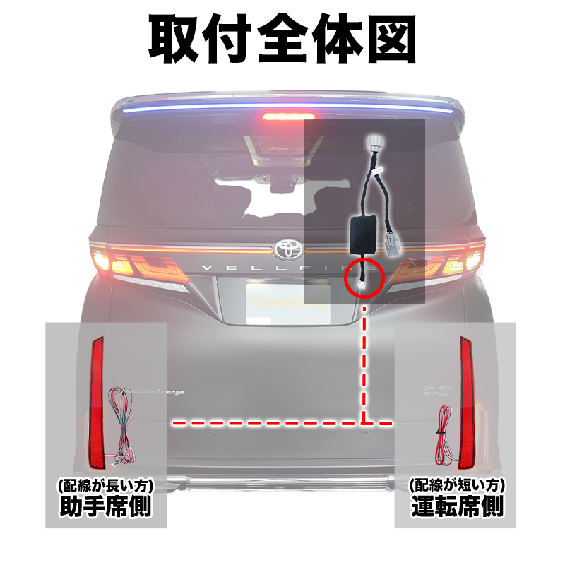 LEDリフレクター点滅キット トヨタ ヴェルファイア 40系 対応