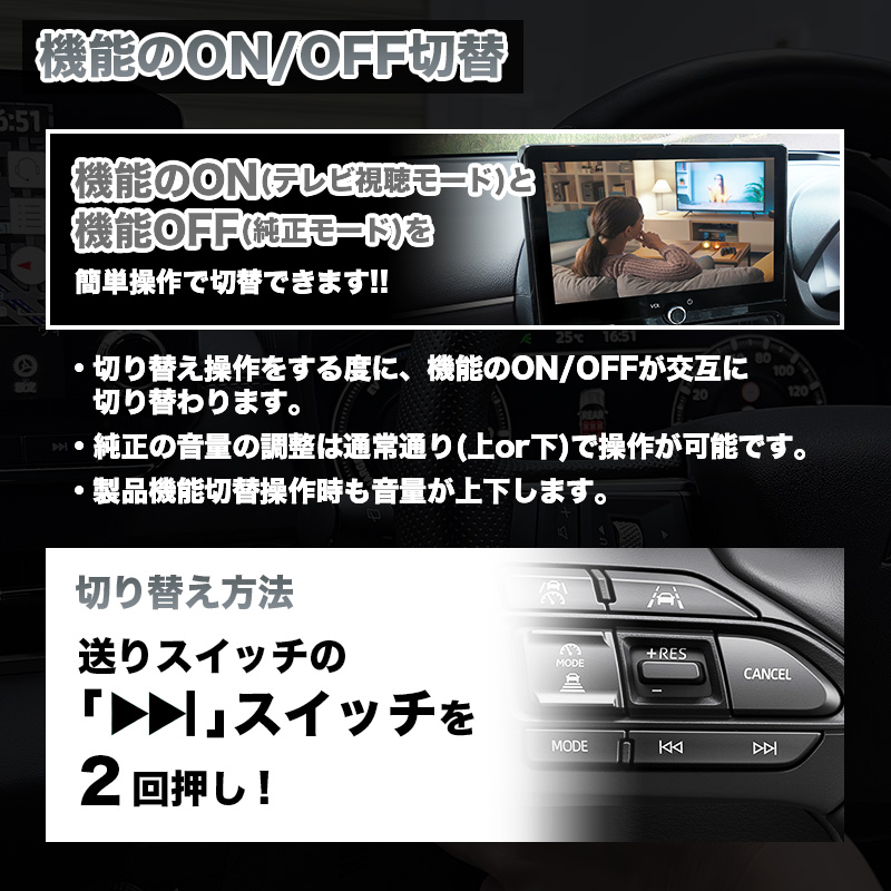 TOYOTA ヤリス（R8年3月～）テレビキャンセラー／ナビキャンセラー